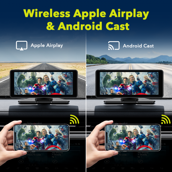 Campark RC09 Portable Wireless Car Stereo with 6.86'' Touch Screen,1080P Backup Camera Drive Mate with GPS Navigation & Mirror Link Campark RC09 Portable Wireless Car Stereo with 6.86'' Touch Screen,1080P Backup Camera Drive Mate with GPS Navigation & Mirror Link
