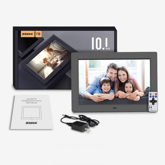 Jeemak F10 Digital Picture Frame 10.1 Inches with Remote Control