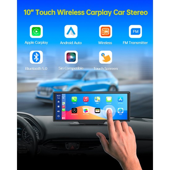 Campark RC06 Touchscreen Car Stereo for Apple Wireless Carplay Android Auto, 9.26 Inch GPS Navigation for Car Campark RC06 Touchscreen Car Stereo for Apple Wireless Carplay Android Auto, 9.26 Inch GPS Navigation for Car