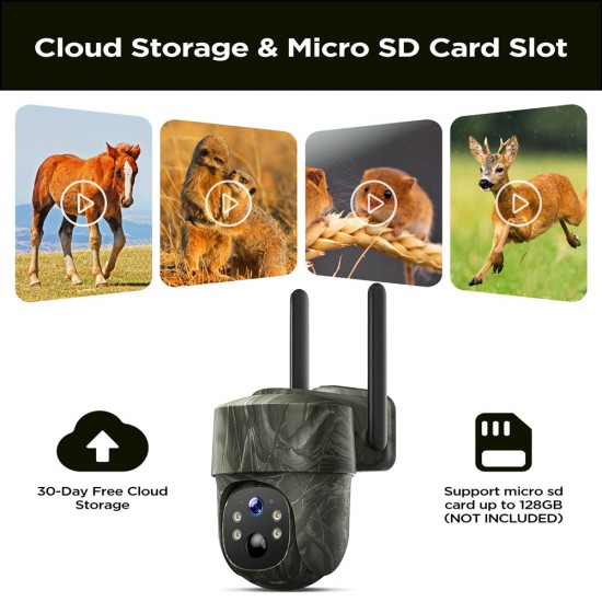 Campark TC18 2K 4G Solar Powered Wireless Live View PTZ Trail Game Camera Campark TC18 2K 4G Solar Powered Wireless Live View PTZ Trail Game Camera