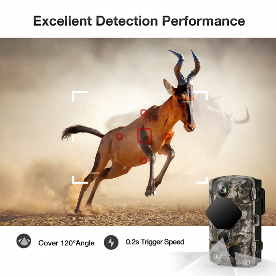 Toguard H75 4K Lite Trail Camera 24MP WiFi Bluetooth with 46 PCS 850nm Infrared LEDs Toguard H75 4K Lite Trail Camera 24MP WiFi Bluetooth with 46 PCS 850nm Infrared LEDs