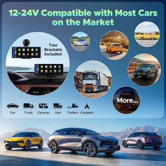 9.26'' Car Stereo Wireless Apple Carplay & Android Auto with 1080P Backup Camera, Airplay and GPS 9.26'' Car Stereo Wireless Apple Carplay & Android Auto with 1080P Backup Camera, Airplay and GPS