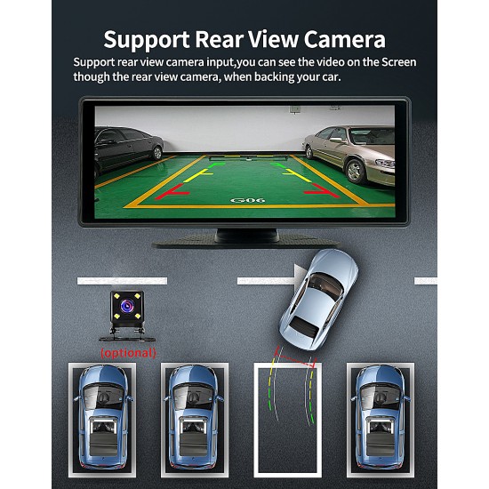 Car Stereo Wireless CarPlay & Android Auto 10'' HD Touchscreen Car Video Players with Screen Mirroring Optional Rear View Camera Car Stereo Wireless CarPlay & Android Auto 10'' HD Touchscreen Car Video Players with Screen Mirroring Optional Rear View Camera