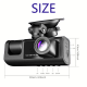 3-Channel Dash Cam For Cars Front & Inside & Rear Recording, 1080P HD Loop Recording, Car DVR Black- Box With 2 Inch IPS Screen, Car Accessories 3-Channel Dash Cam For Cars Front & Inside & Rear Recording, 1080P HD Loop Recording, Car DVR Black- Box With 2 Inch IPS Screen, Car Accessories