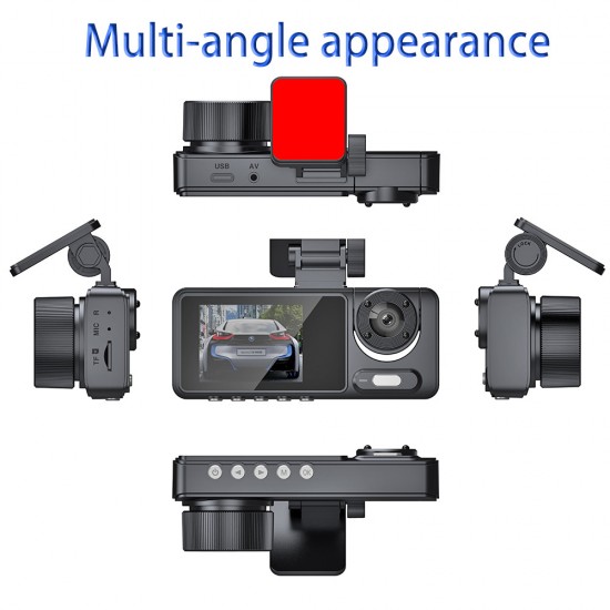 Dash Cam 1080P HD Triple-Lens Recording 3-Cam DVR Night Vision Wi-Fi Car Camera with 32G Card Dash Cam 1080P HD Triple-Lens Recording 3-Cam DVR Night Vision Wi-Fi Car Camera with 32G Card