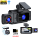 Full HD 1080P Dash Cam with Wi-Fi and 3 Lens 170° Wide Angle Night Vision and Loop Recording 32G TF Card Included