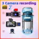 Full HD 1080P Dash Cam with Wi-Fi and 3 Lens 170° Wide Angle Night Vision and Loop Recording 32G TF Card Included