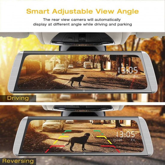 Campark R10 Video Streaming Rearview Mirror Dual 1080P Dash Cam and Backup Camera Campark R10 Video Streaming Rearview Mirror Dual 1080P Dash Cam and Backup Camera
