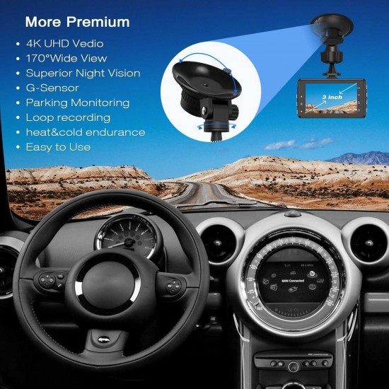Campark DC10 Dash Cam 4K UHD DVR Driving Recorder Camera Campark DC10 Dash Cam 4K UHD DVR Driving Recorder Camera