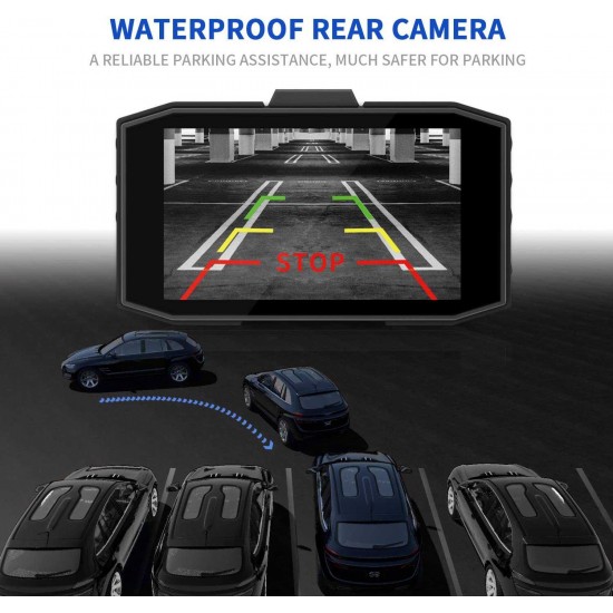 Campark DC02 Dash Cam Front and Rear Full HD Dual Dashboard Camera for Cars with 3 Inches Screen                  