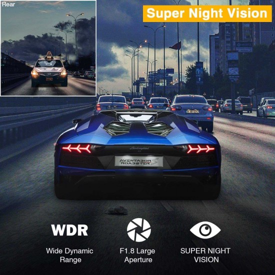 Campark DC30 Dual Dash Cam Native 4K&1080P Front and Rear Car Camera Campark DC30 Dual Dash Cam Native 4K&1080P Front and Rear Car Camera