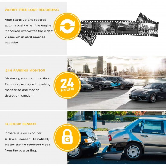Campark R10 Video Streaming Rearview Mirror Dual 1080P Dash Cam and Backup Camera Campark R10 Video Streaming Rearview Mirror Dual 1080P Dash Cam and Backup Camera