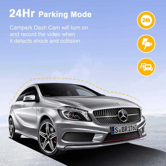 Campark DC30 Dual Dash Cam Native 4K&1080P Front and Rear Car Camera Campark DC30 Dual Dash Cam Native 4K&1080P Front and Rear Car Camera