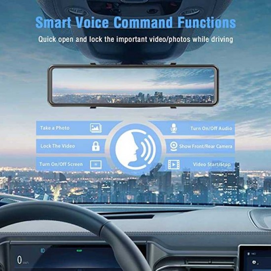Campark R12 2.5K Mirror Dash Cam for Cars 12 inch GPS Voice Control Rear View Dual Lens Dash Camera Campark R12 2.5K Mirror Dash Cam for Cars 12 inch GPS Voice Control Rear View Dual Lens Dash Camera
