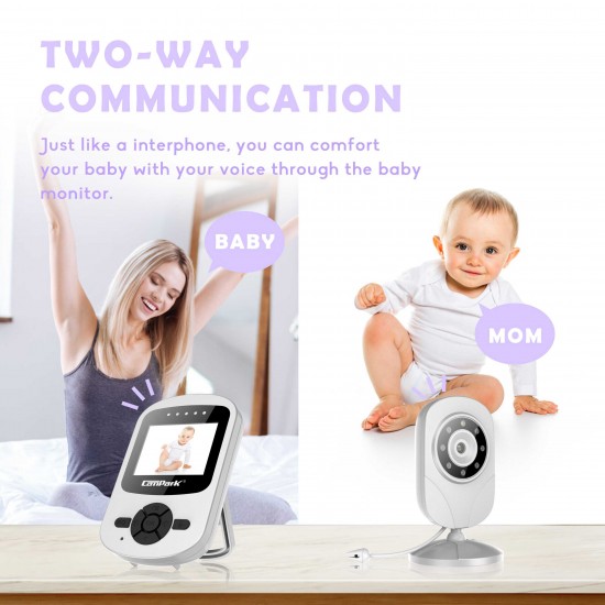 Campark Video Baby Monitor with Camera Infant Optics Digital Cam with Infrared Night Vision 2.4" LCD Campark Video Baby Monitor with Camera Infant Optics Digital Cam with Infrared Night Vision 2.4" LCD