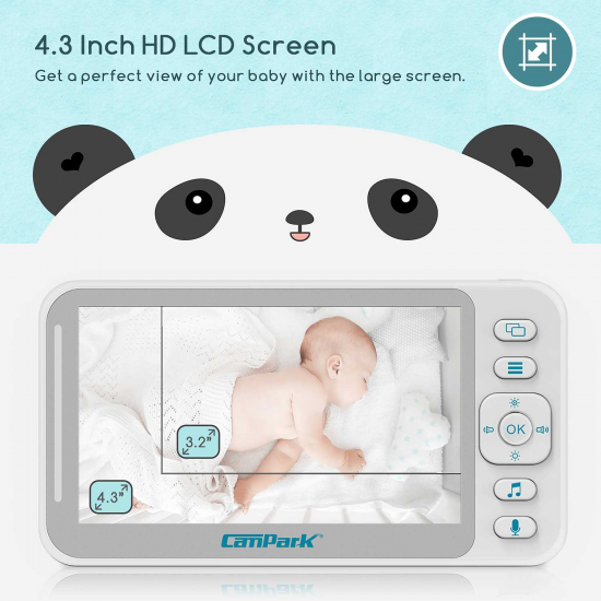 Campark BM40 Smart Night Vision 4.3 inch Split Screen Video Baby Monitor Campark BM40 Smart Night Vision 4.3 inch Split Screen Video Baby Monitor