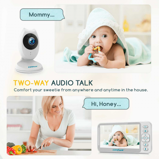 Campark BM40 Smart Night Vision 4.3 inch Split Screen Video Baby Monitor Campark BM40 Smart Night Vision 4.3 inch Split Screen Video Baby Monitor
