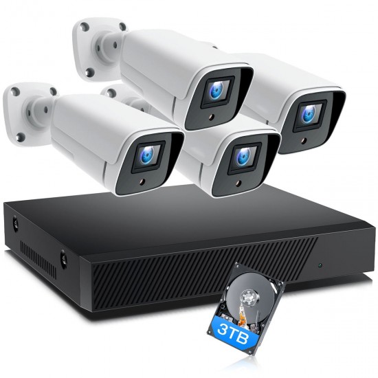 Campark W504 5MP 8-Channel NVR 4pcs Wired IP Camera PoE Home Security Camera System Campark W504 5MP 8-Channel NVR 4pcs Wired IP Camera PoE Home Security Camera System