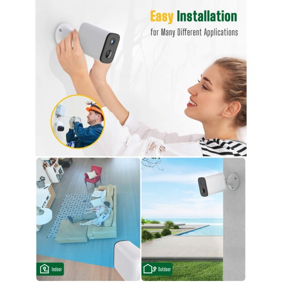 Campark AP35 Wireless Outdoor Security Camera, Rechargeable Surveillance Camera, Battery Powered Cameras for Home Security Campark AP35 Wireless Outdoor Security Camera, Rechargeable Surveillance Camera, Battery Powered Cameras for Home Security