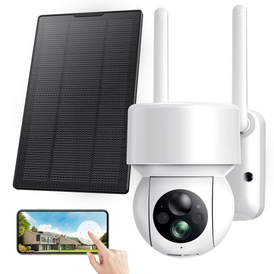 Campark AP55 FHD 1080 PTZ 15000mAh Rechargeable Battery Security Camera With Solar Panel