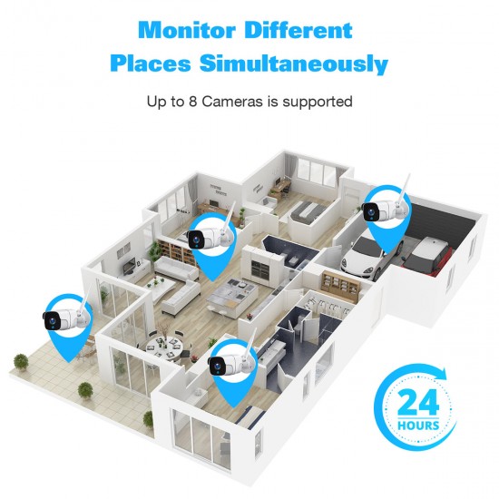 Campark W400 1080P 8CH NVR 4Pcs Wireless Security Camera System With 12 inch LCD Monitor Campark W400 1080P 8CH NVR 4Pcs Wireless Security Camera System With 12 inch LCD Monitor
