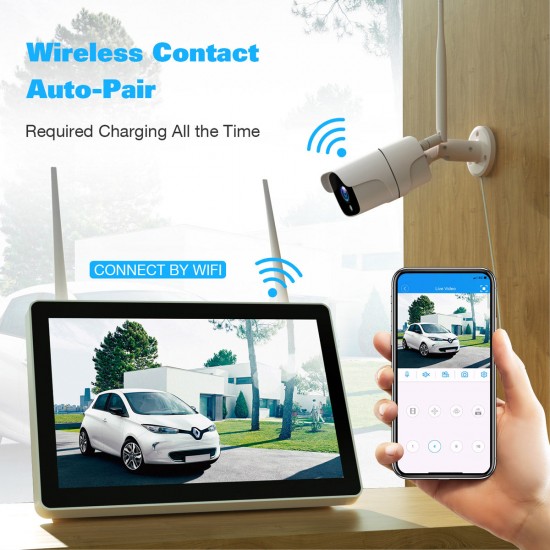 Campark W400 1080P 8CH NVR 4Pcs Wireless Security Camera System With 12 inch LCD Monitor Campark W400 1080P 8CH NVR 4Pcs Wireless Security Camera System With 12 inch LCD Monitor