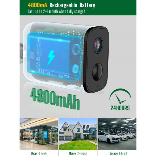 Campark AP35 Wireless Outdoor Security Camera, Rechargeable Surveillance Camera, Battery Powered Cameras for Home Security Campark AP35 Wireless Outdoor Security Camera, Rechargeable Surveillance Camera, Battery Powered Cameras for Home Security