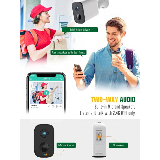 Campark AP35 Wireless Outdoor Security Camera, Rechargeable Surveillance Camera, Battery Powered Cameras for Home Security Campark AP35 Wireless Outdoor Security Camera, Rechargeable Surveillance Camera, Battery Powered Cameras for Home Security