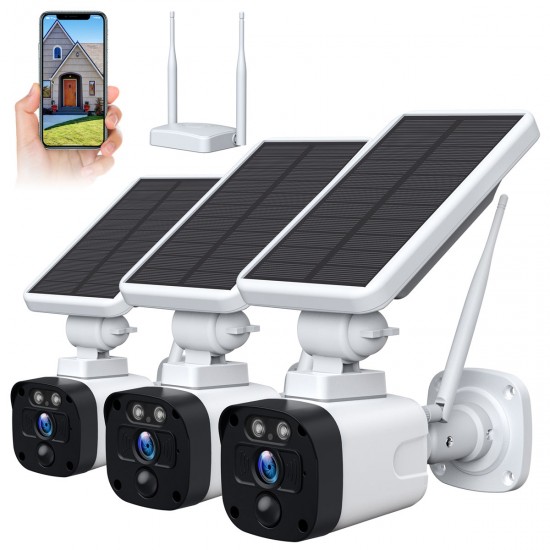Campark SC02 3MP Solar Powered Wireless Outdoor Security Camera System with Base Station Campark SC02 3MP Solar Powered Wireless Outdoor Security Camera System with Base Station