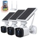 Campark SC02 3MP Solar Powered Wireless Outdoor Security Camera System with Base Station